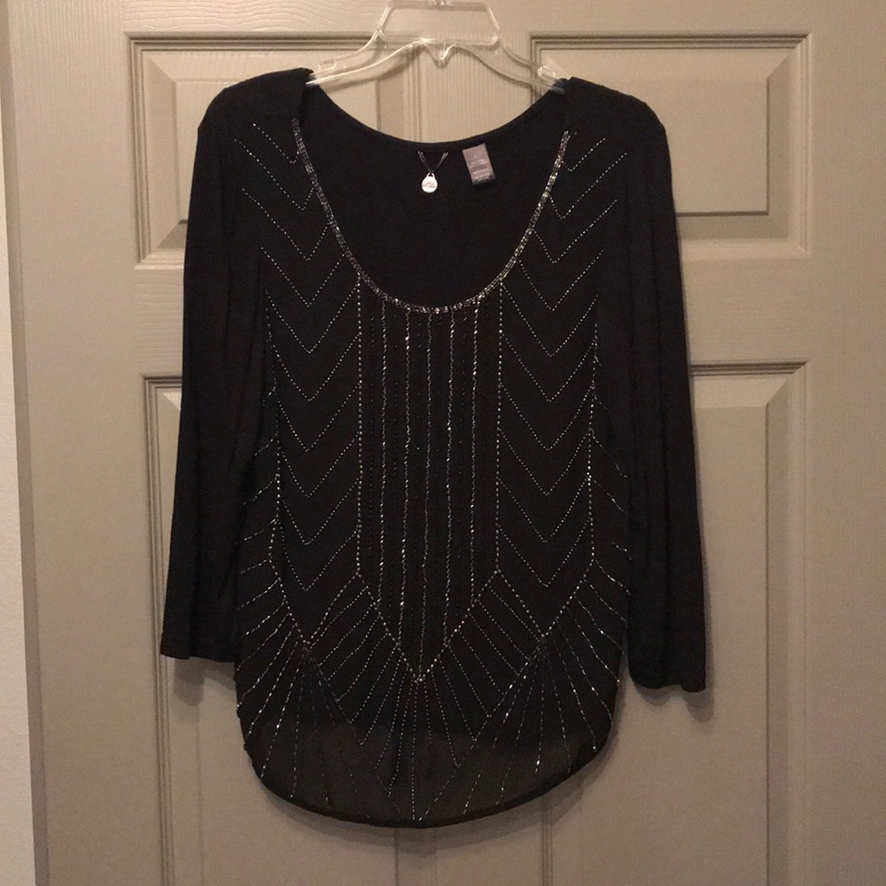 BKE Boutique sparkly 3/4 sleeve top *Worn once